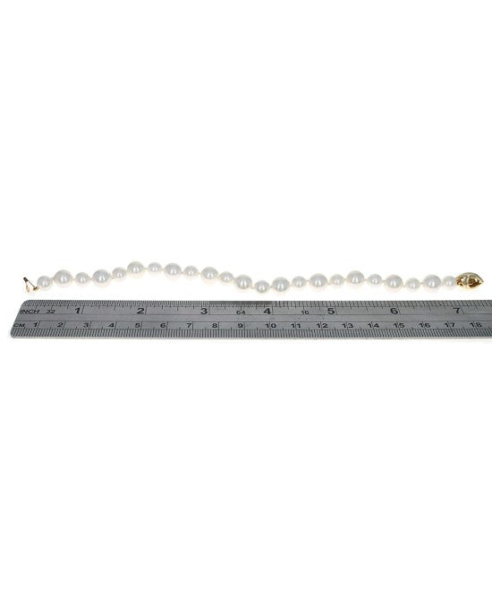 Akoya Pearl Bracelet with X Clasp