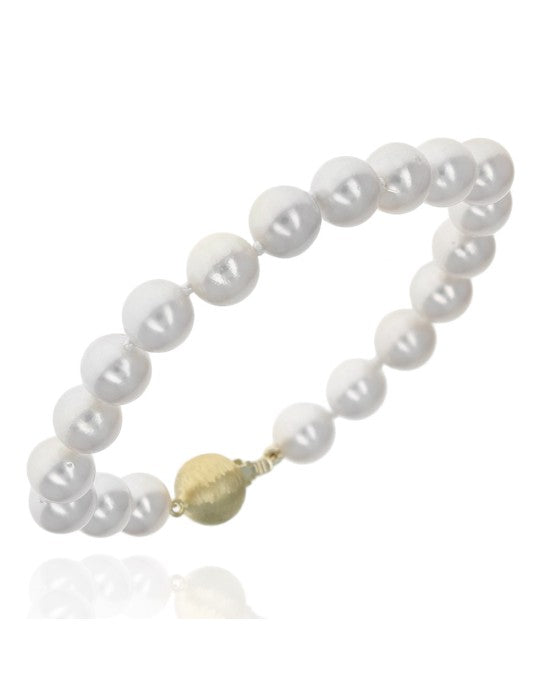 Akoya Pearl Bracelet with Wasp Nest Clasp