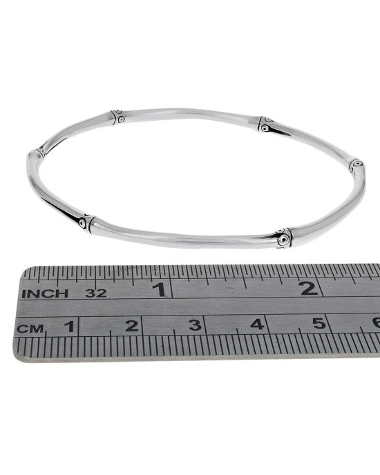 John Hardy Bamboo Bangle Bracelet in Silver