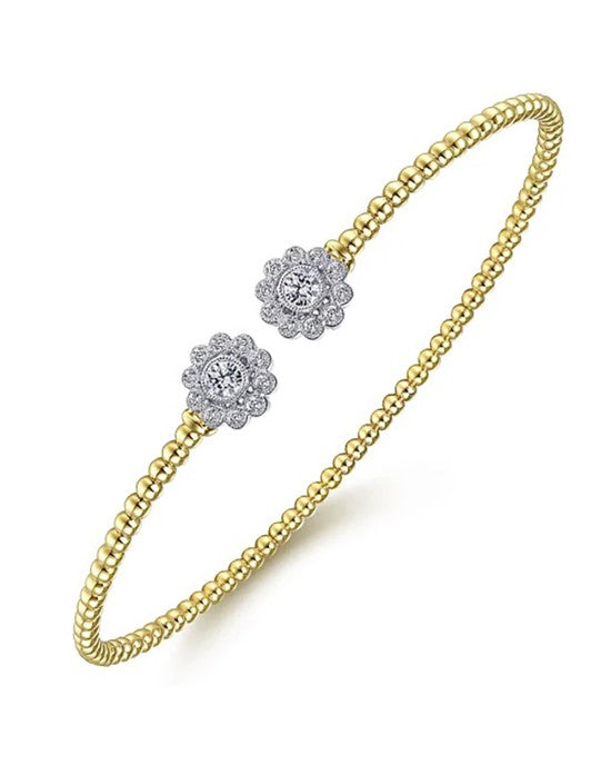 Gabriel & Co. Bujukan Collection Diamond Flower Station Ends Cuff