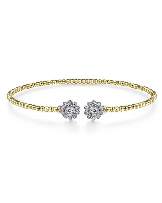 Gabriel & Co. Bujukan Collection Diamond Flower Station Ends Cuff