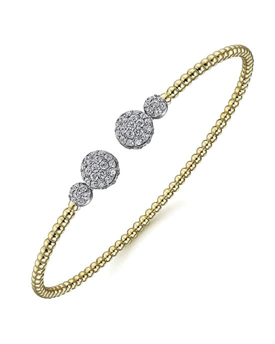 Gabriel & Co Bujukan Collection Diamond Pave Cap End Cuff