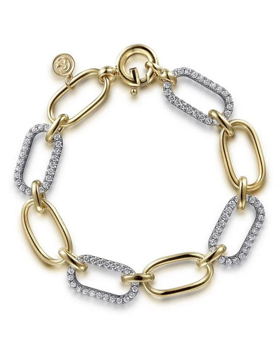 Gabriel & Co. Contemporary Collection Diamond Oval Link Bracelet