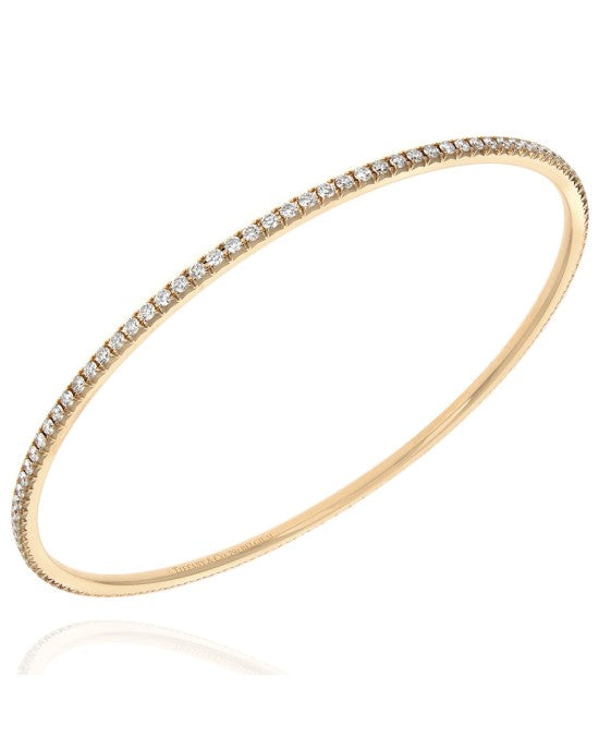 Tiffany & Co. Metro Collection Diamond Bangle Bracelet in Yellow Gold