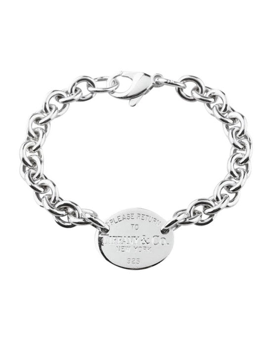 Return to Tiffany Oval Tag Bracelet in Sterling Silver