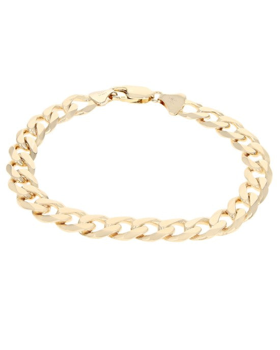 Curb Chain Bracelet in Yellow Gold