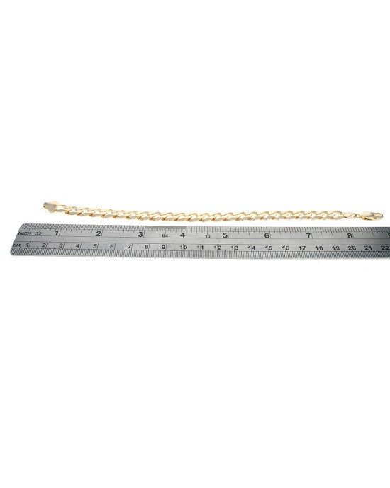 Curb Chain Bracelet in Yellow Gold