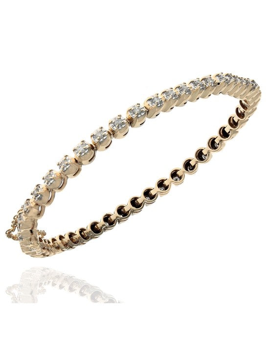 Diamond Inline Bracelet in Yellow Gold