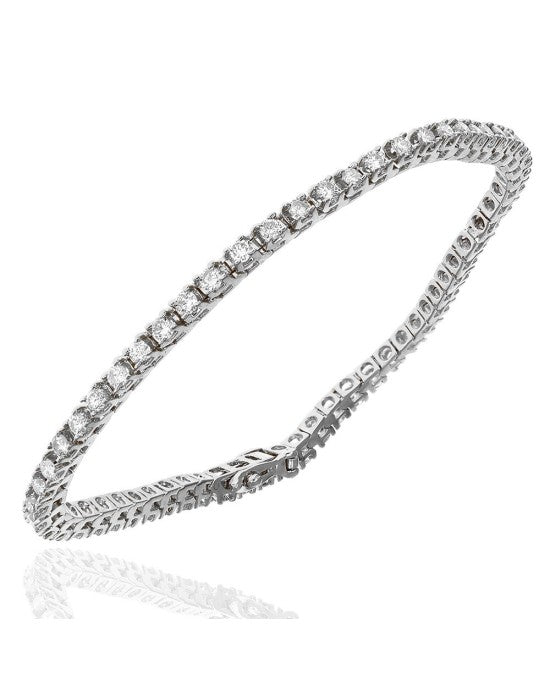 Diamond Inline Bracelet in White Gold