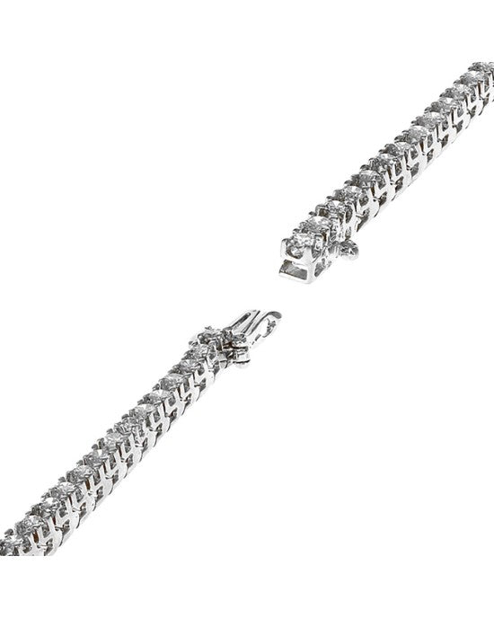 Diamond Inline Bracelet in White Gold