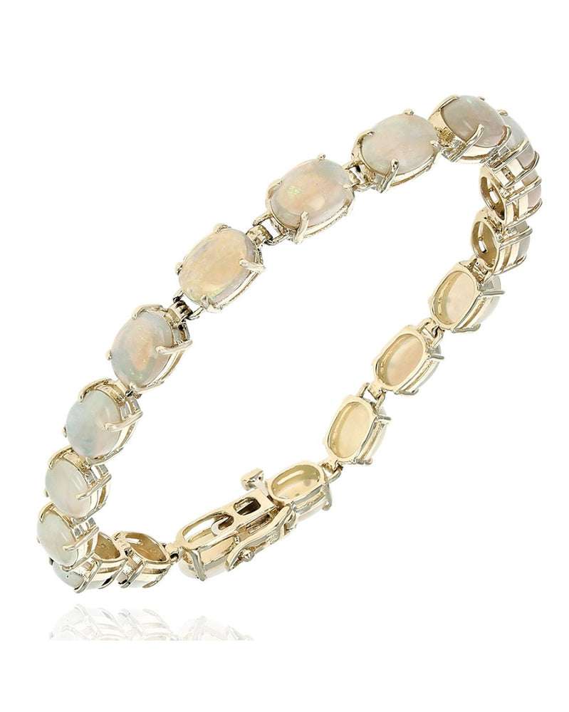 Opal Inline Bracelet in Yellow Gold