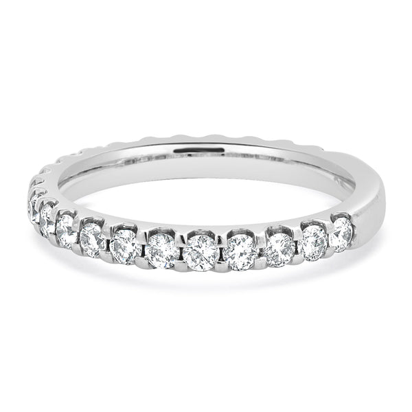 14 Karat White Gold Diamond Band