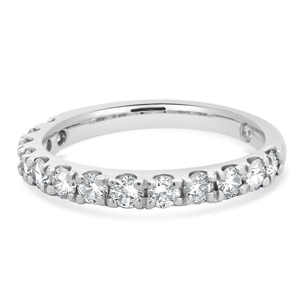 14 Karat White Gold Diamond Band