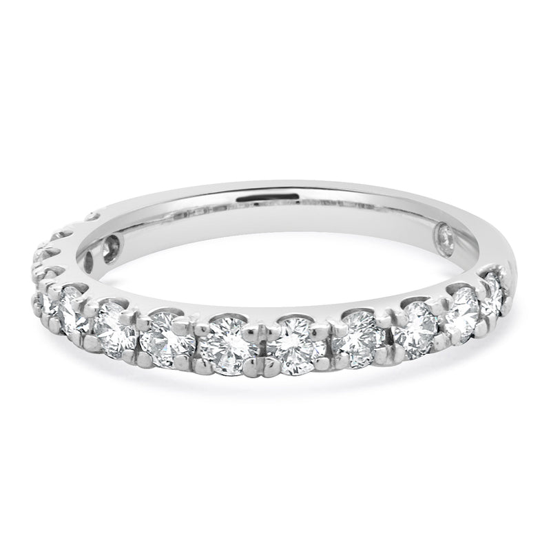 14 Karat White Gold Diamond Band