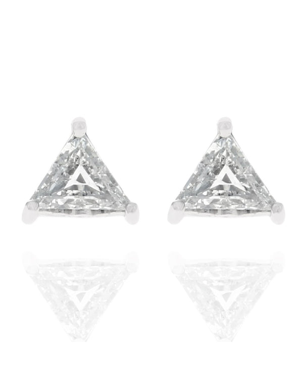 Trillion Cut Diamond Stud Earrings