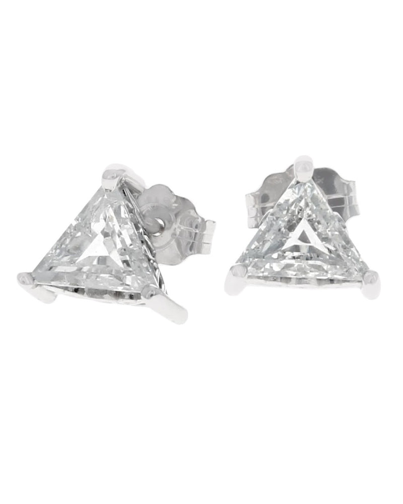 Trillion Cut Diamond Stud Earrings