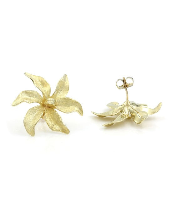 Flower Earrings in Gold