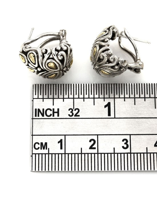 Hardy Earrings in Silver and Gold