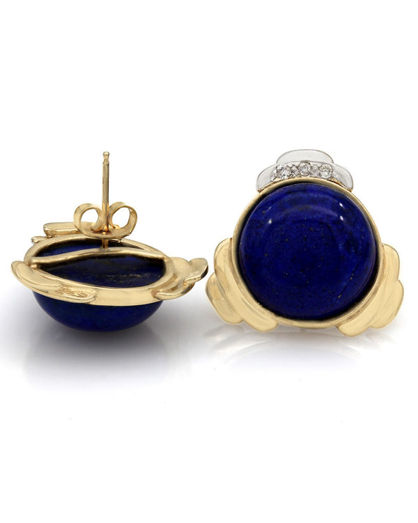 Lapis and Diamond Fashion Earrings