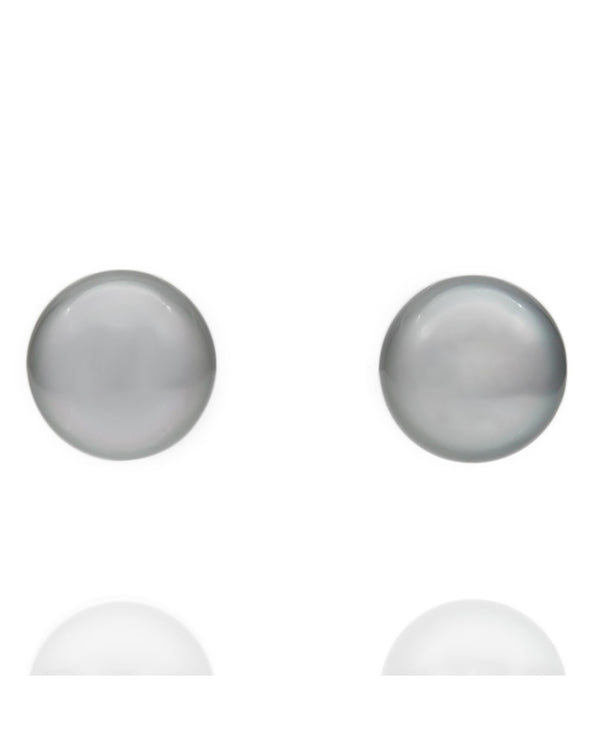 Gray Pearl Stud Earrings