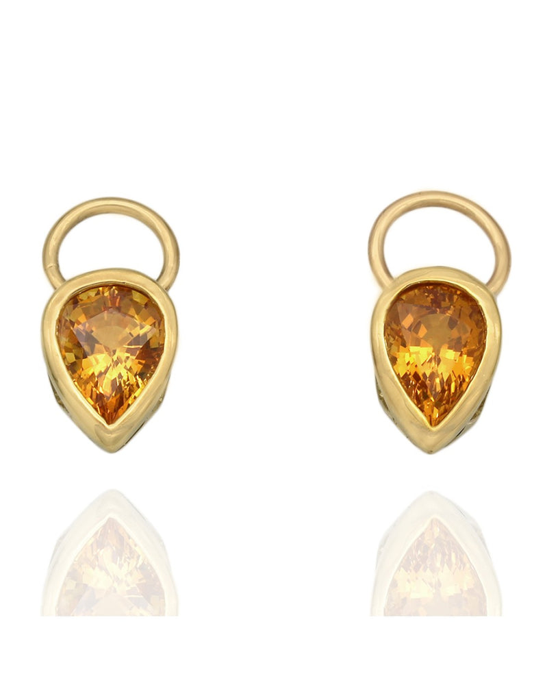 18KY Citrine Earring Charms