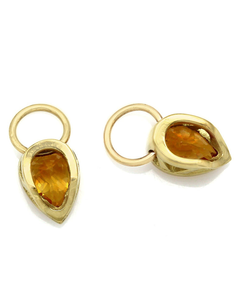 18KY Citrine Earring Charms