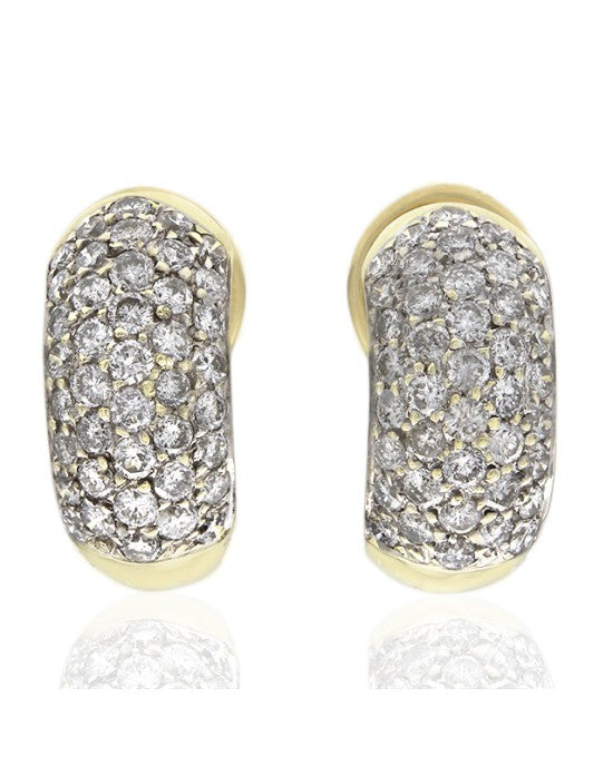 14KY Dia Pave Clip On Earrings