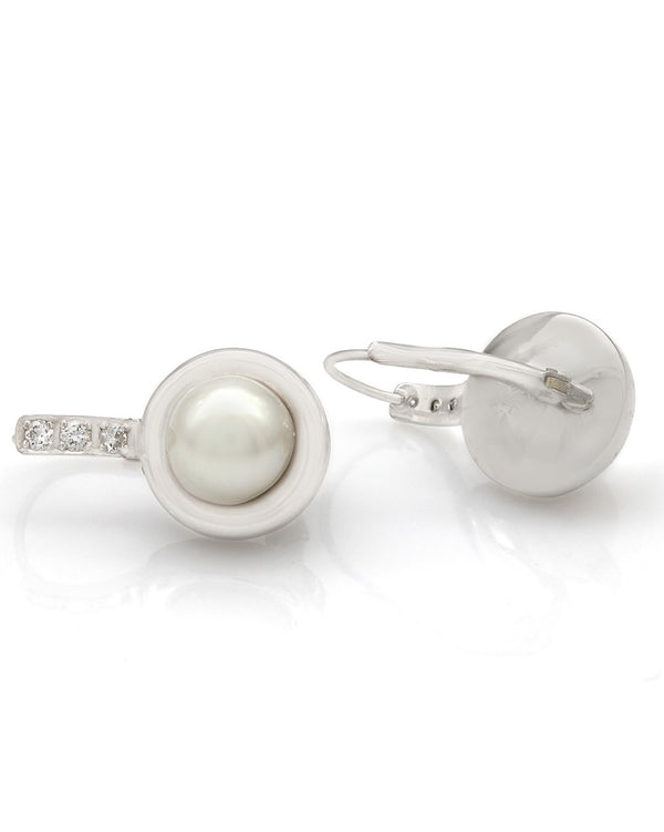 Pearl and Diamond Earrings