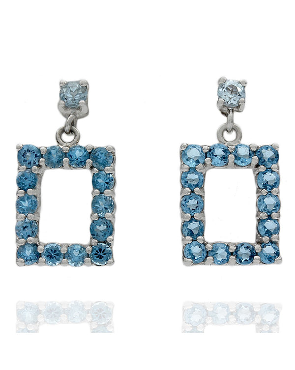 Blue Topaz Dangle Earrings