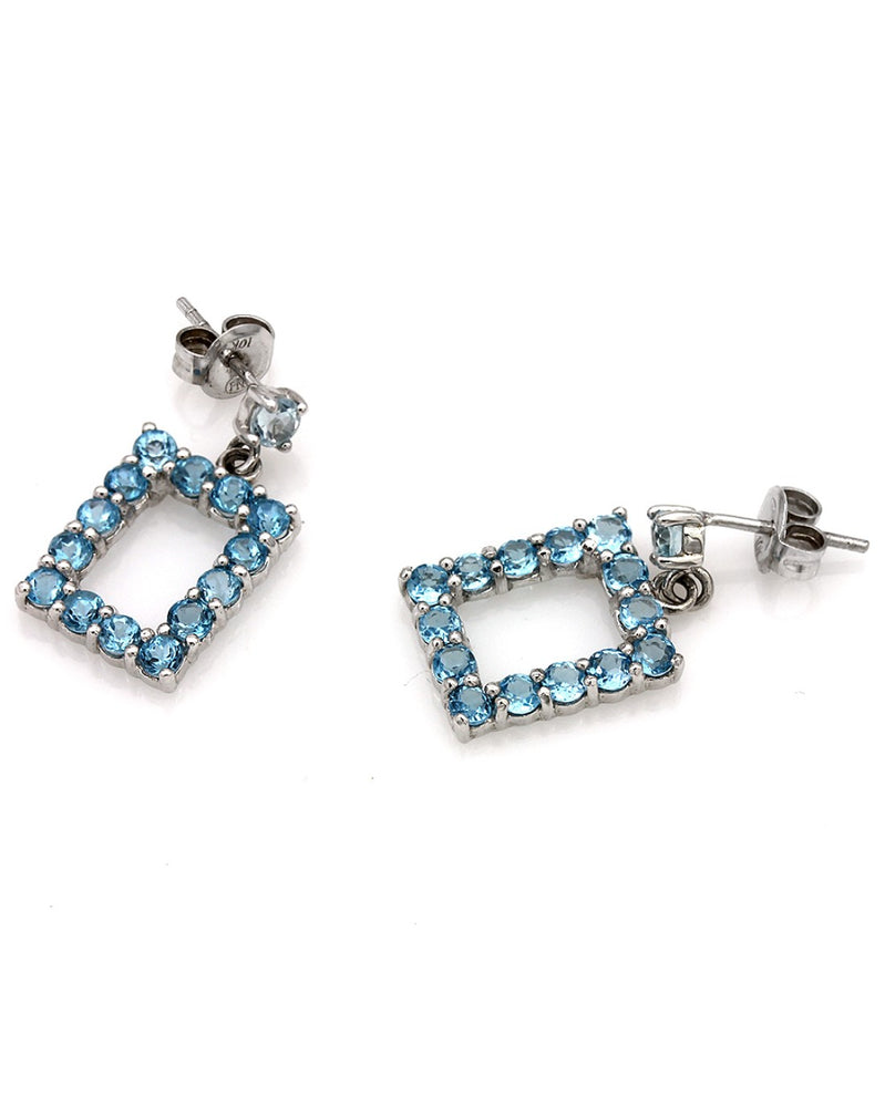 Blue Topaz Dangle Earrings