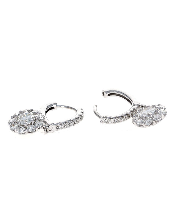 Diamond Cluster Drop Earings