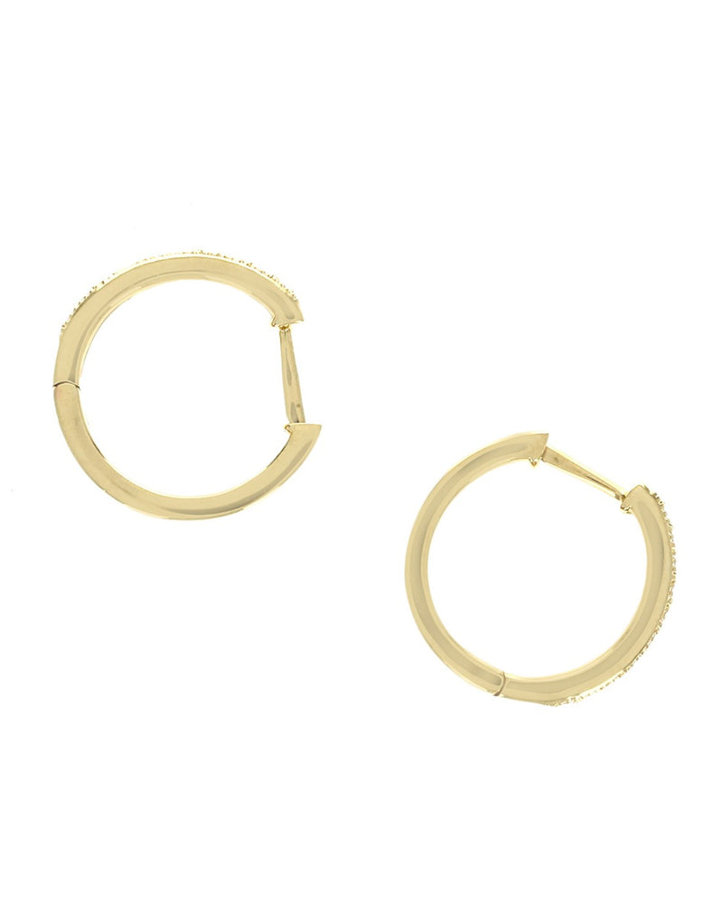 0.15ctw Diamond Hoop Earrings in 18K Yellow Gold