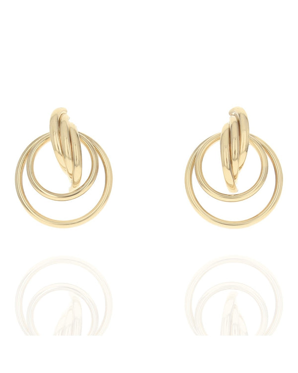 Circle in Circle Fluted Earrings