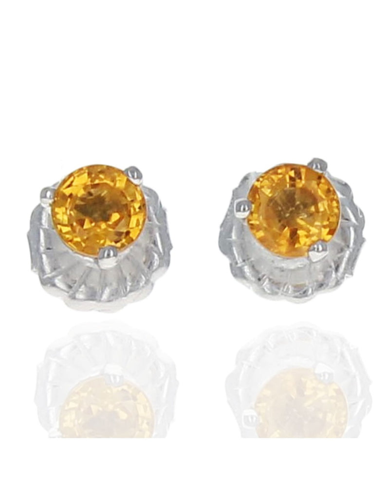 Yellow Sapphire Stud Earrings