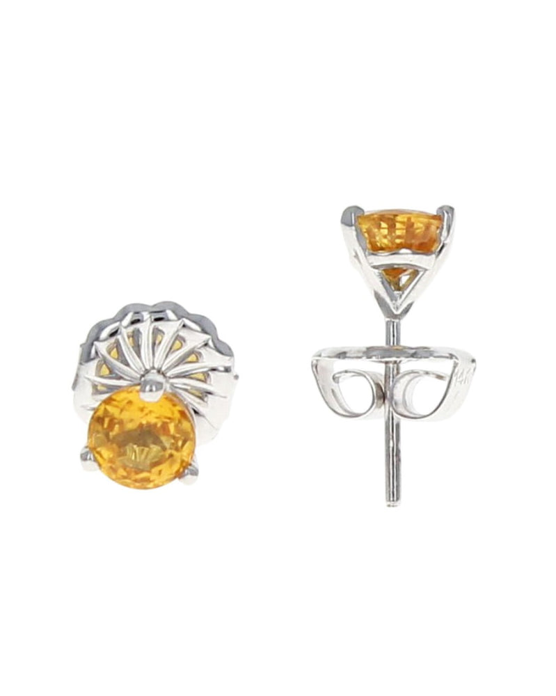 Yellow Sapphire Stud Earrings