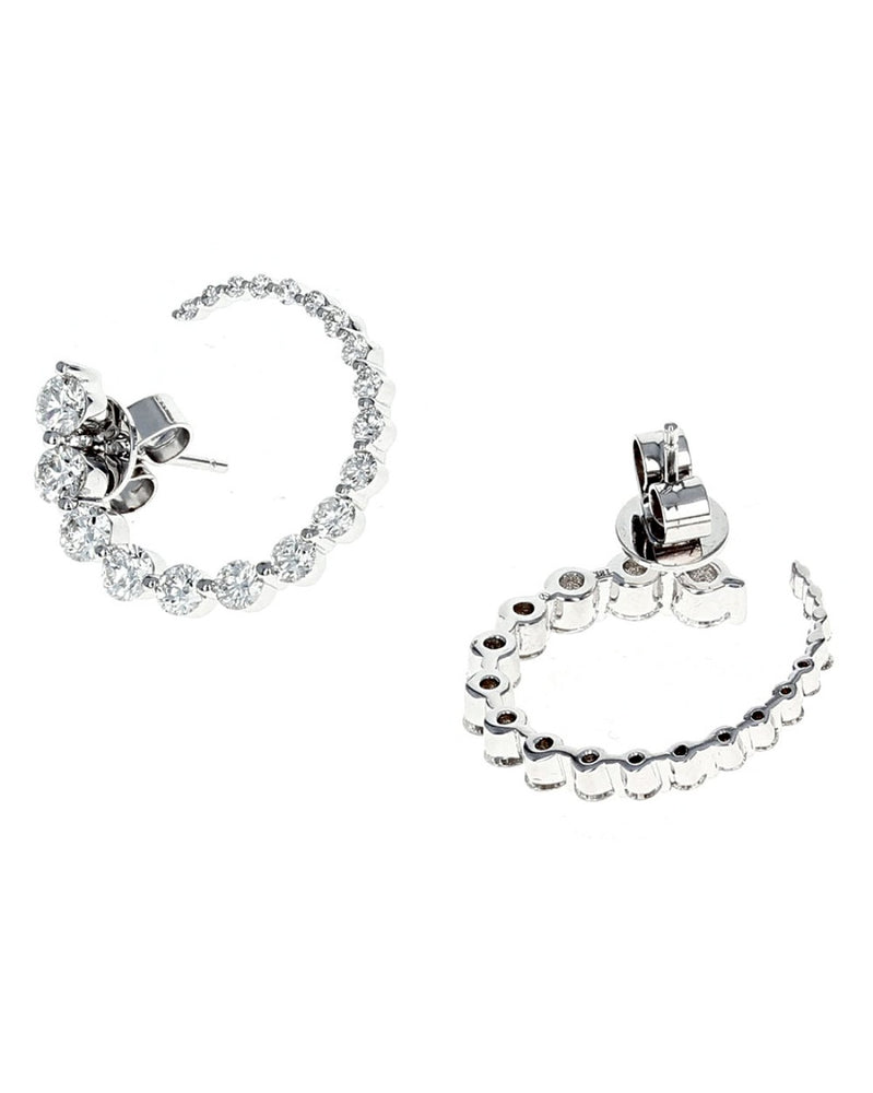 Graduated Diamond Circle Earrings