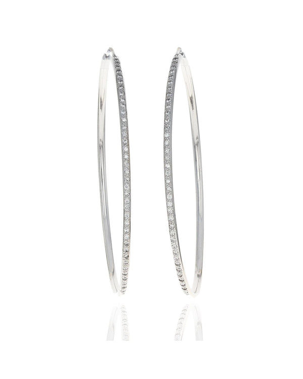 Mimi So Lola Diamond Oval Hoops