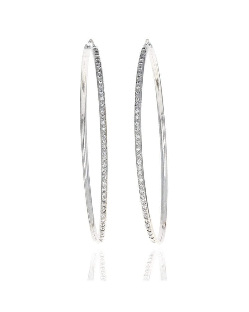 Mimi So Lola Diamond Oval Hoops