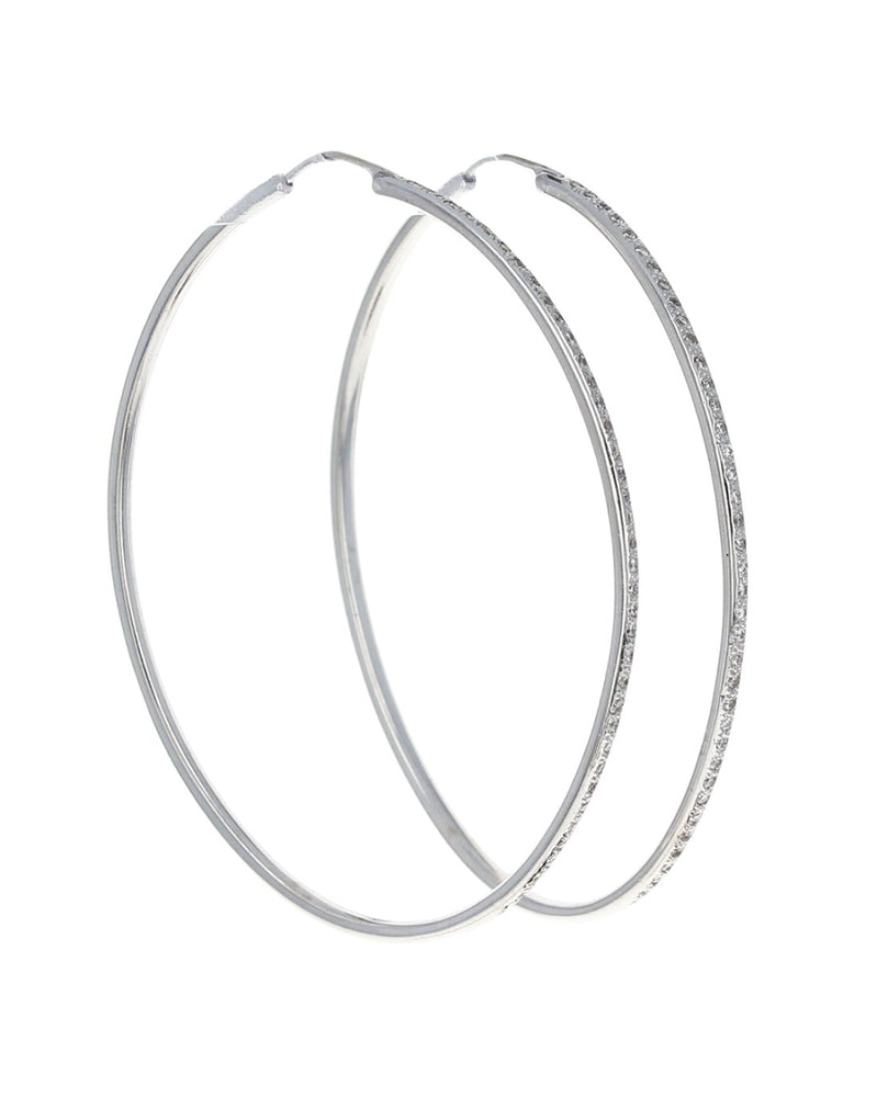 Mimi So Lola Diamond Oval Hoops