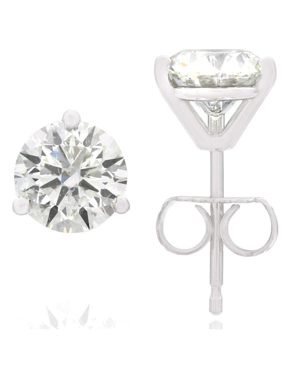 2.44ctw Round Brilliant Diamond Martini Stud Earrings