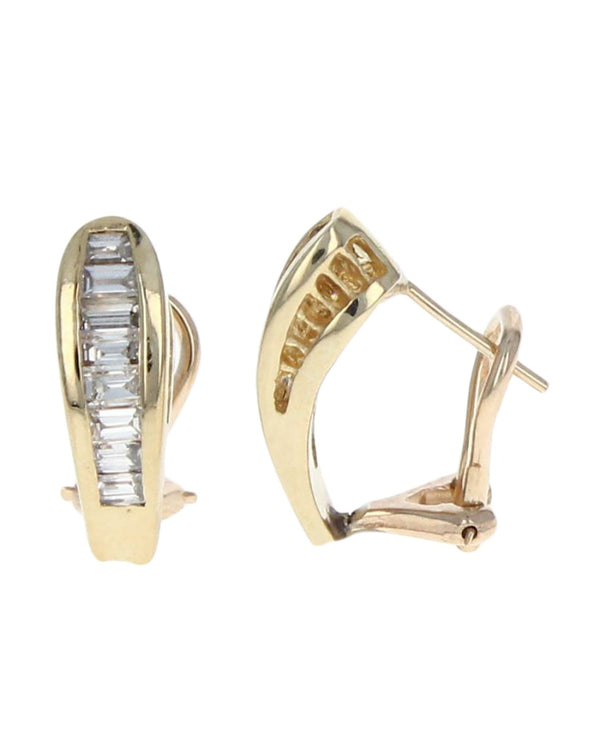 Tapered Diamond Baguette Earrings