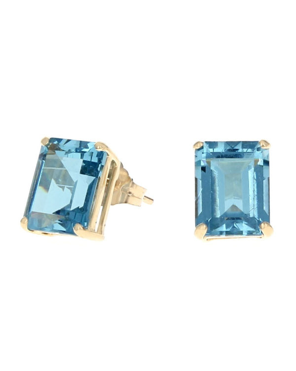 Sky Blue Topaz Stud Earrings