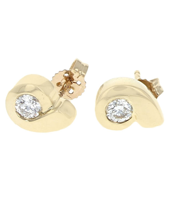 Pear Shaped Diamond Stud Earrings