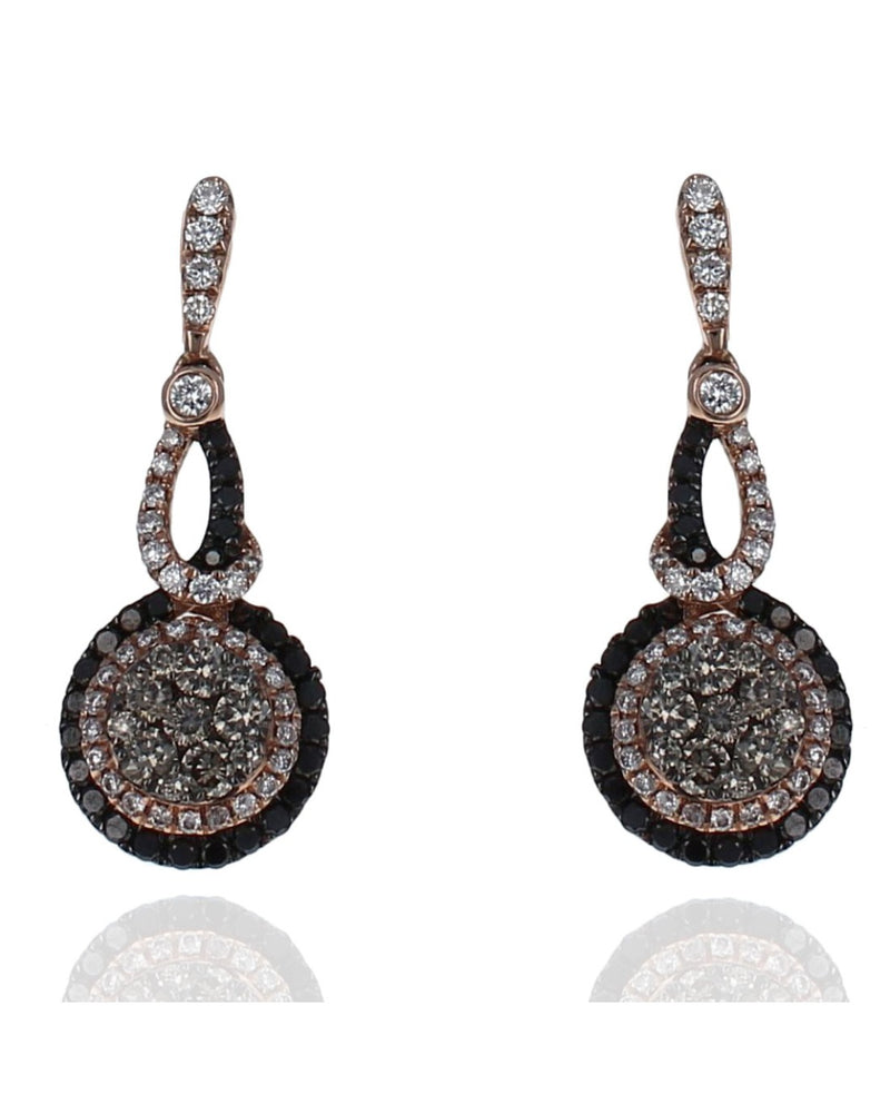 LeVian Rose Gold Diamond Drop Earrings