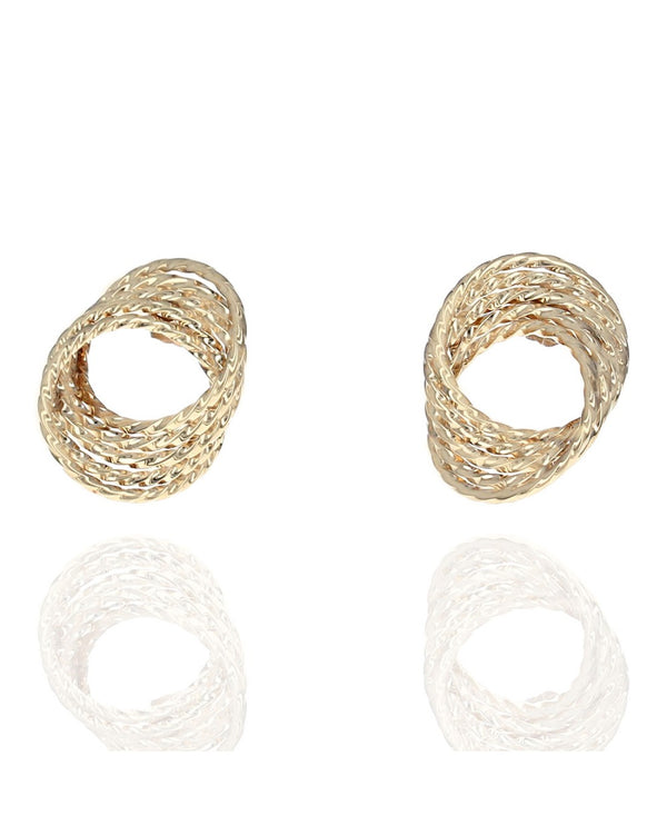 5 Row Twisted Open Earrings