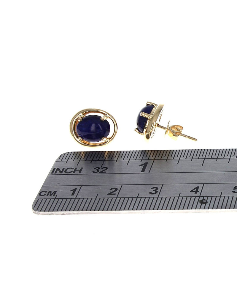 Lapis Lazuli Stud Earrings