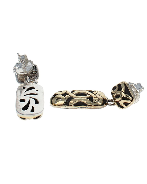 John Hardy Rectangular Scroll Drop Earrings