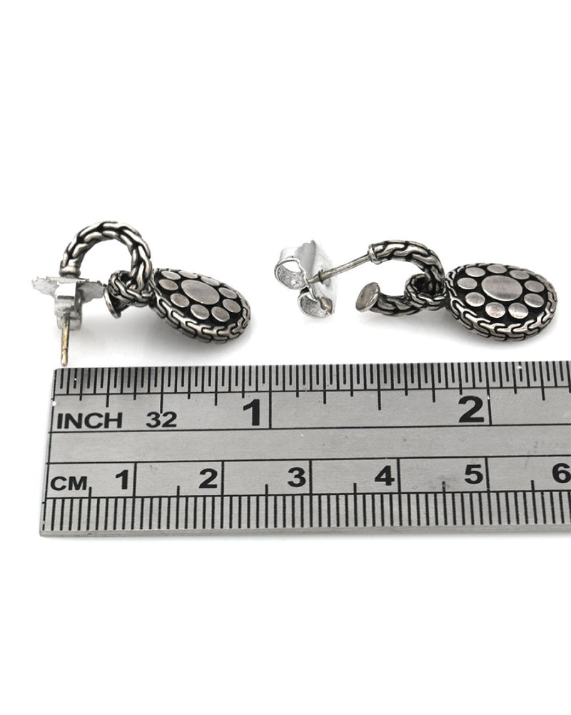 John Hardy Dot Door Knocker Earrings in Sterling Silver