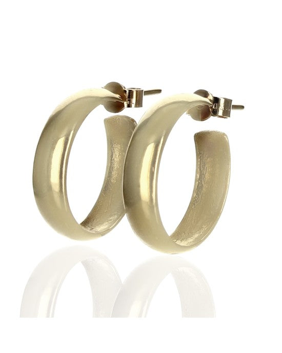 High Polish Curved Hoop Earrings