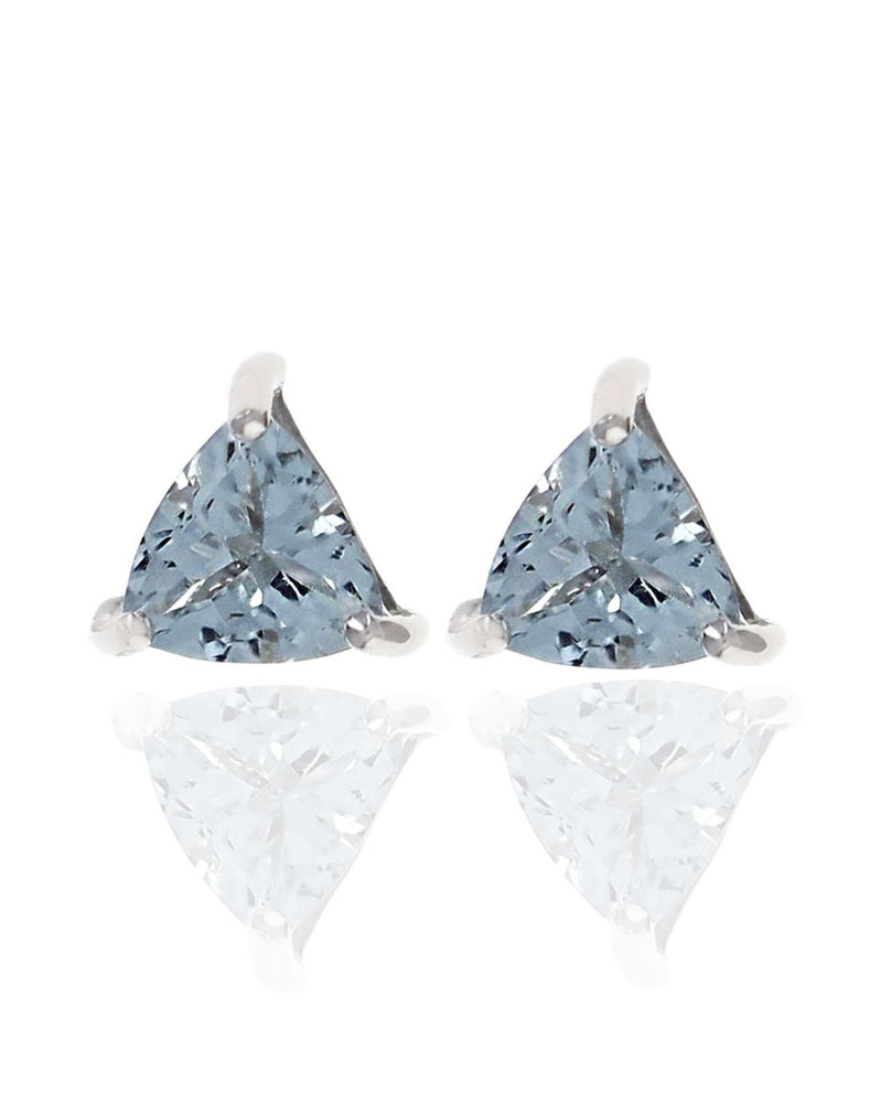 Aquamarine Stud Earrings in White Gold